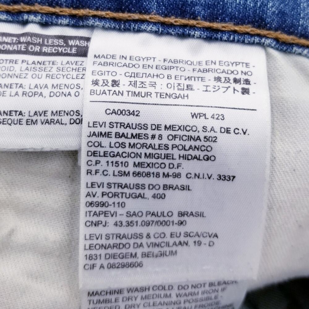 LEVI'S 511 2015 INDIVIDUALIZED Jeans Slim Fit Zip "STEPPED IN IT" - W31 L32 - Picture 11 of 11